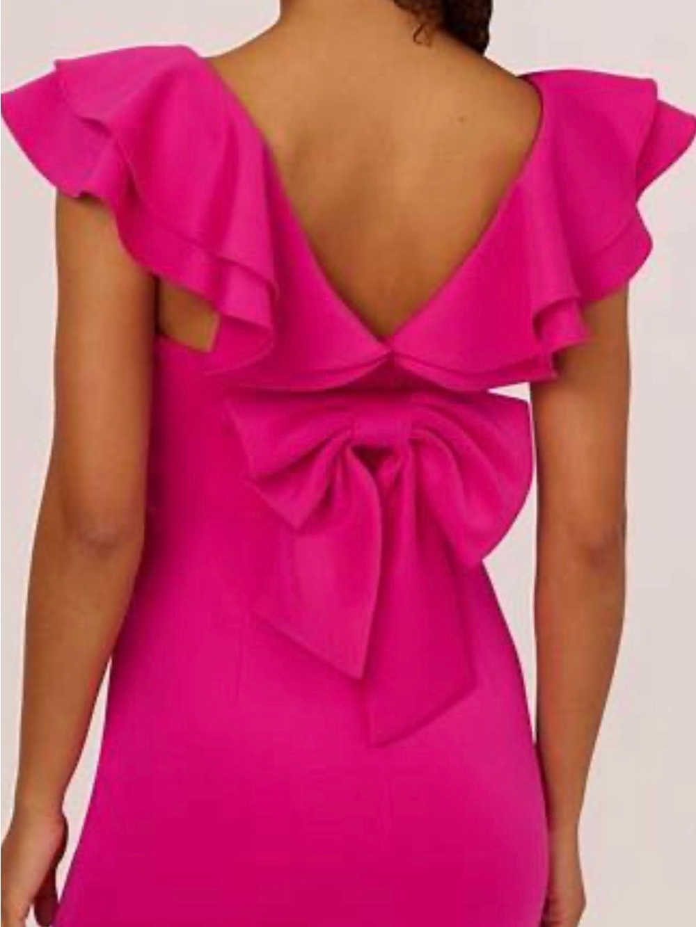 NWT Adrianna Papell Fuschia scuba mermaid gown size 4 dress